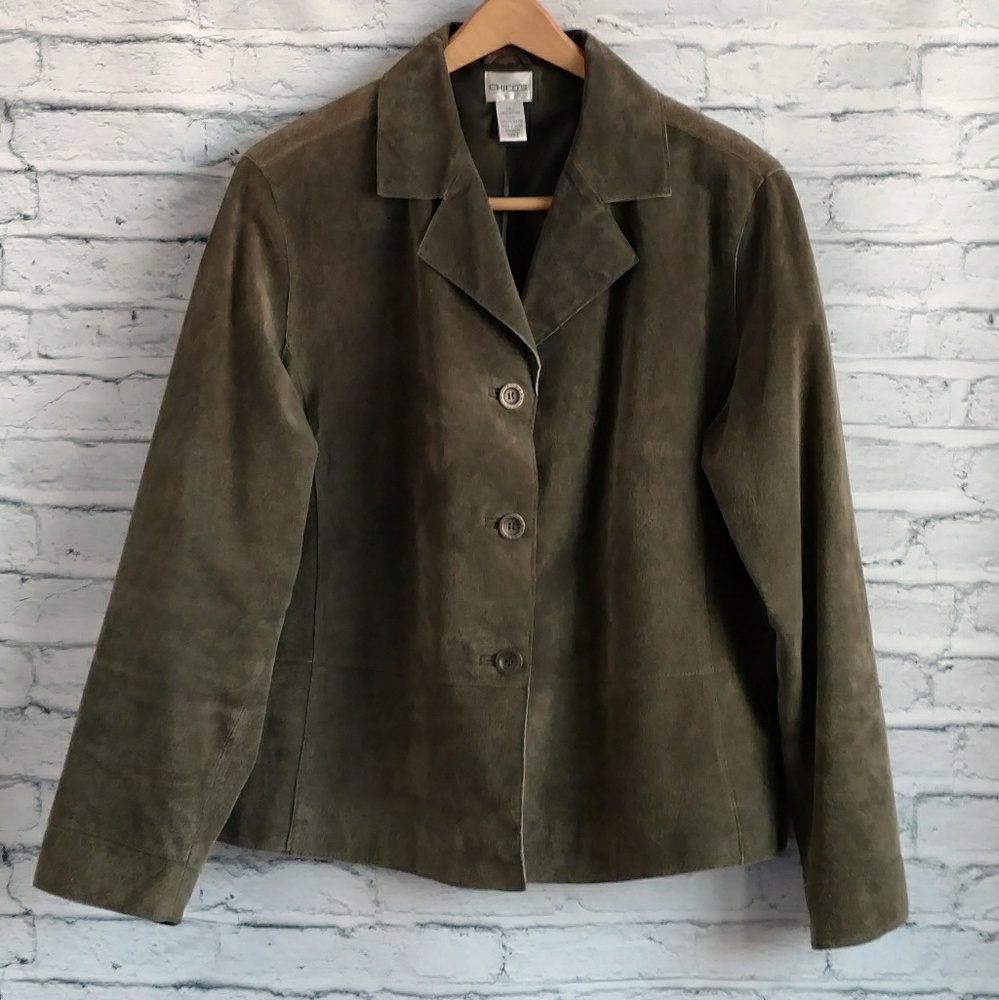 Chicos sueded leather jacket